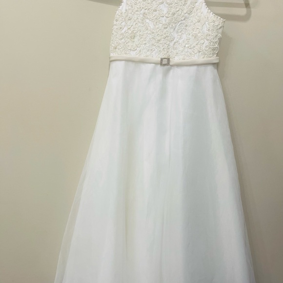 David's Bridal Other - David's Bridal Off-White Embellished  A-Line Dress